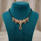 Rose Gold Heart Pendant Mangalsutra GM -54