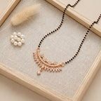 Rose Gold Floral Fringe Mangalsutra GM -49
