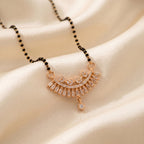 Rose Gold Floral Fringe Mangalsutra GM -49