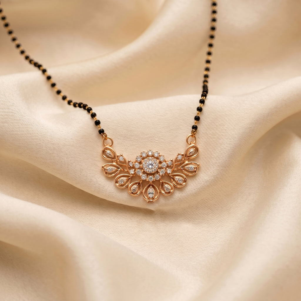 Floral Crystal Mangalsutra GM -25