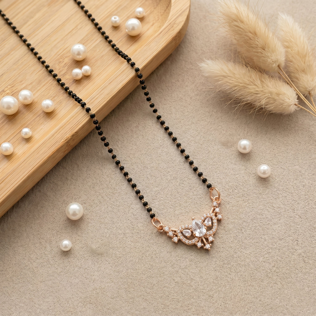 Gold Teardrop Stone Mangalsutra GM -41