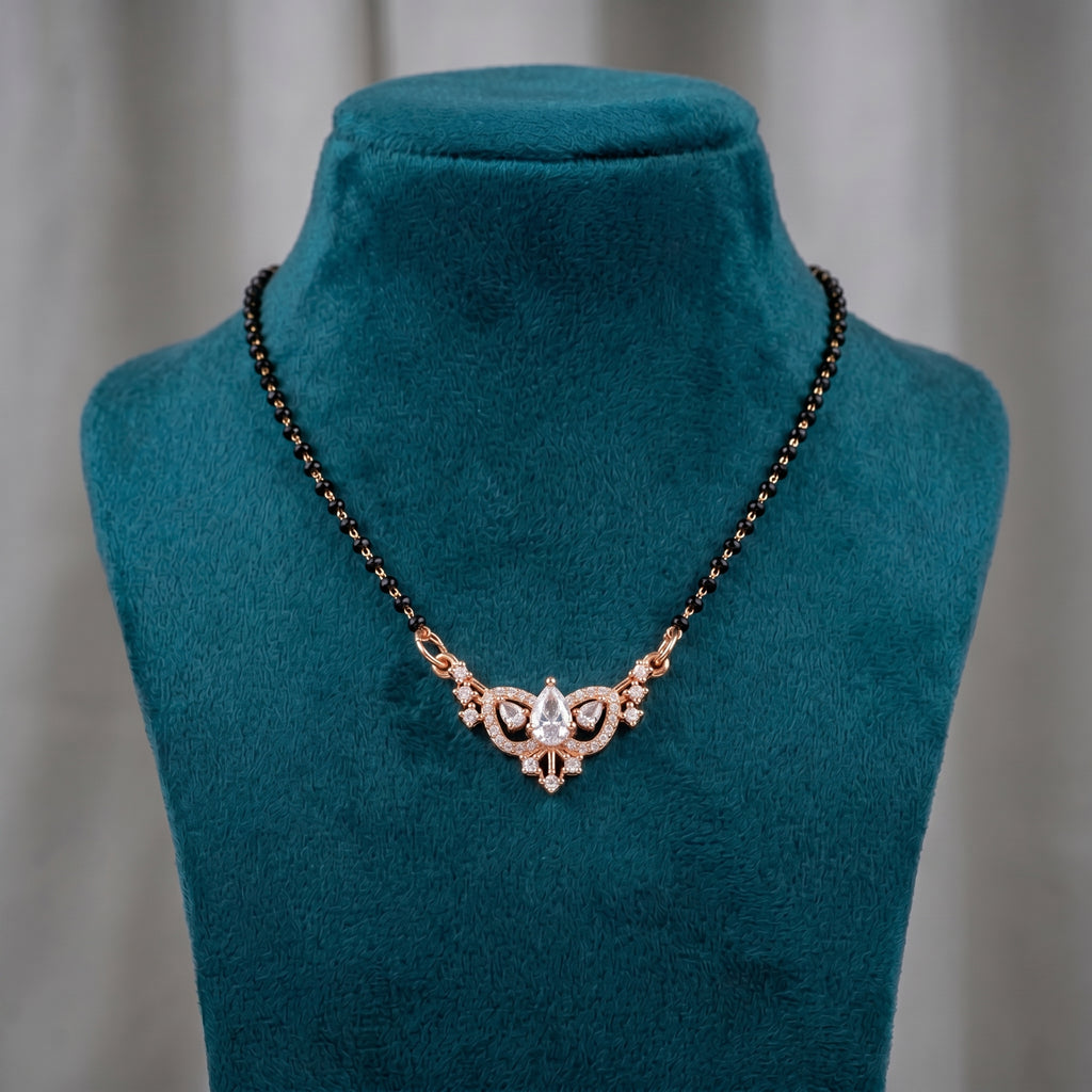 Gold Teardrop Stone Mangalsutra GM -41