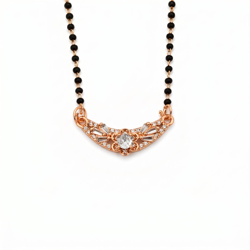 Floral Center Crystal Mangalsutra GM -17