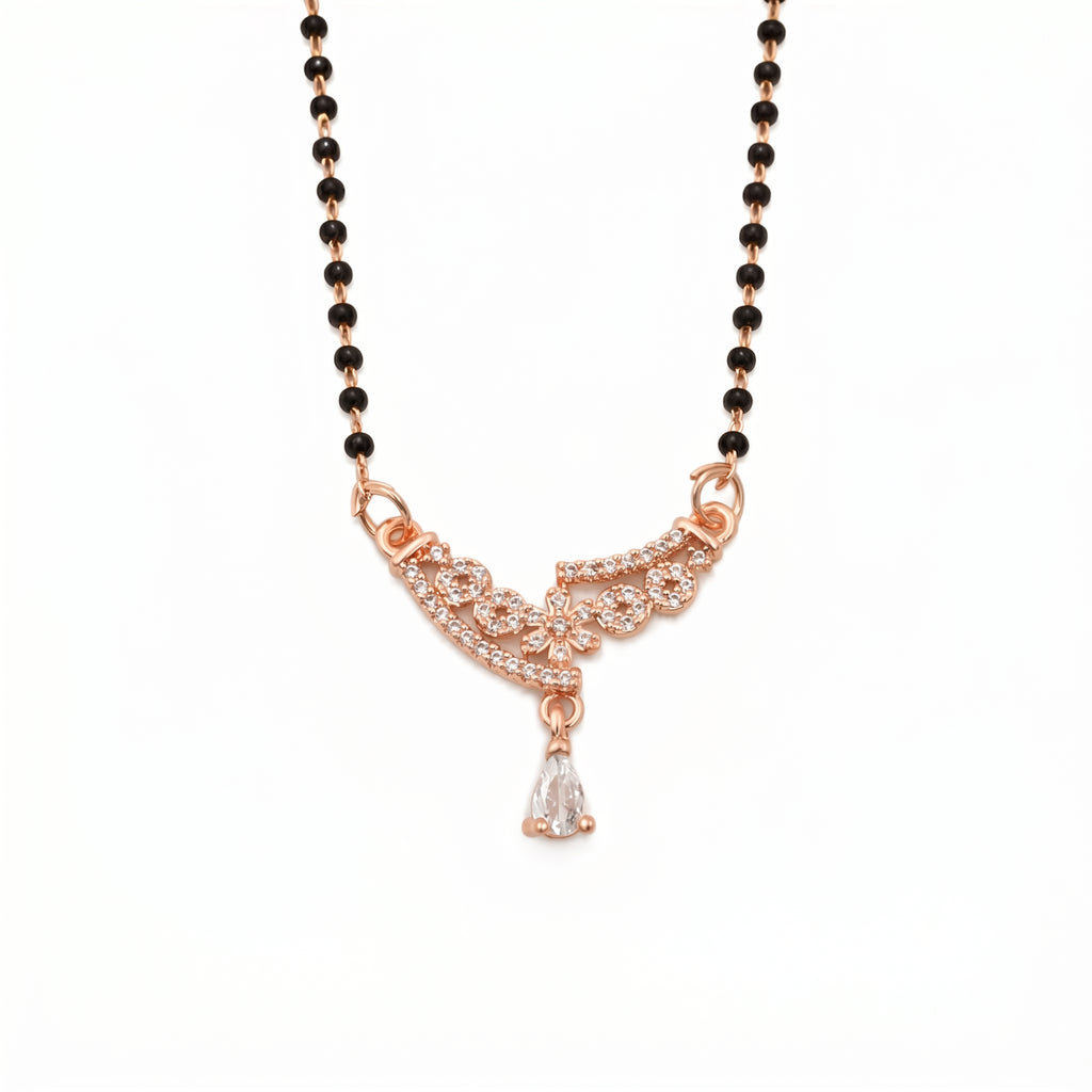 Floral Crystal Drop Mangalsutra GM -21