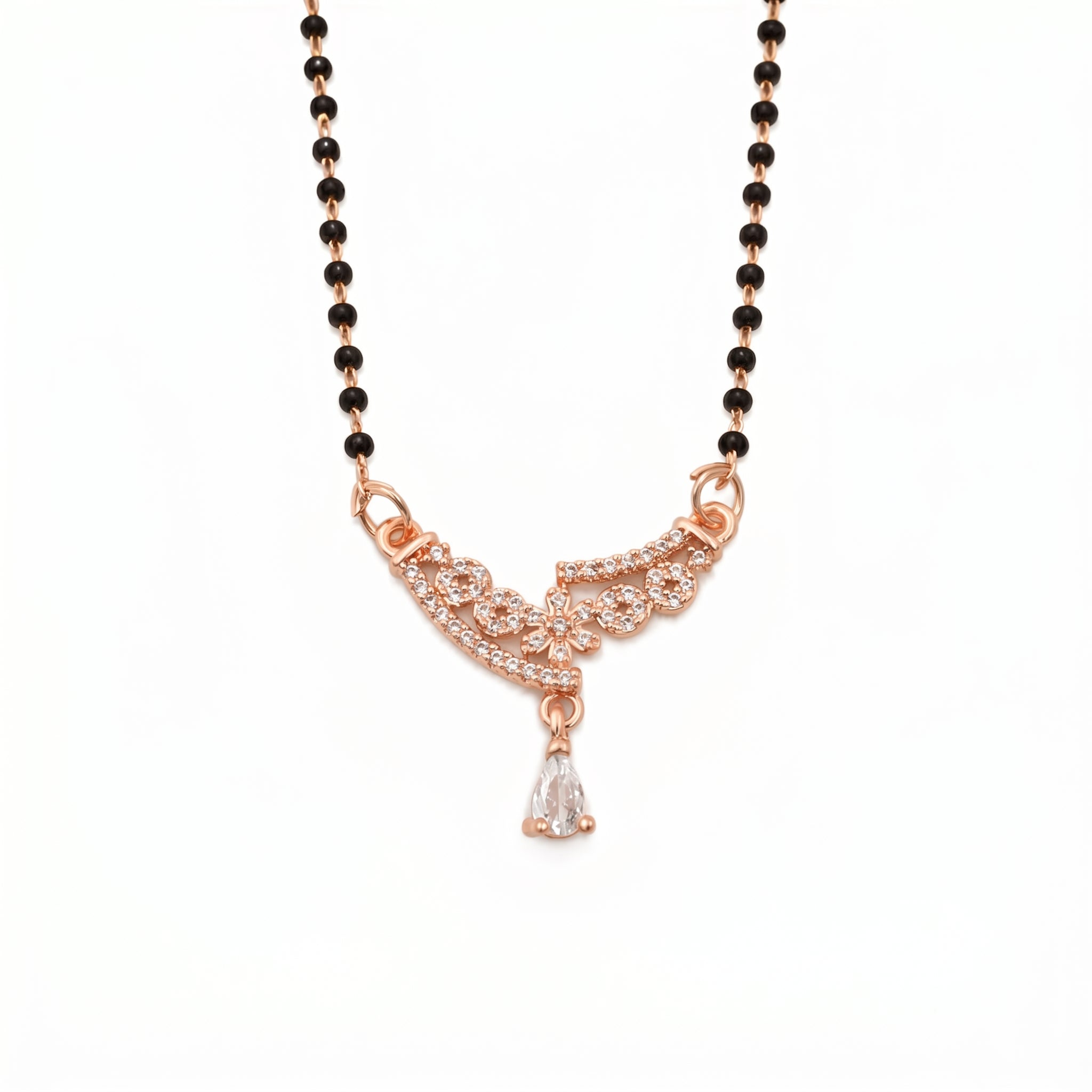 Floral Crystal Drop Mangalsutra GM -21