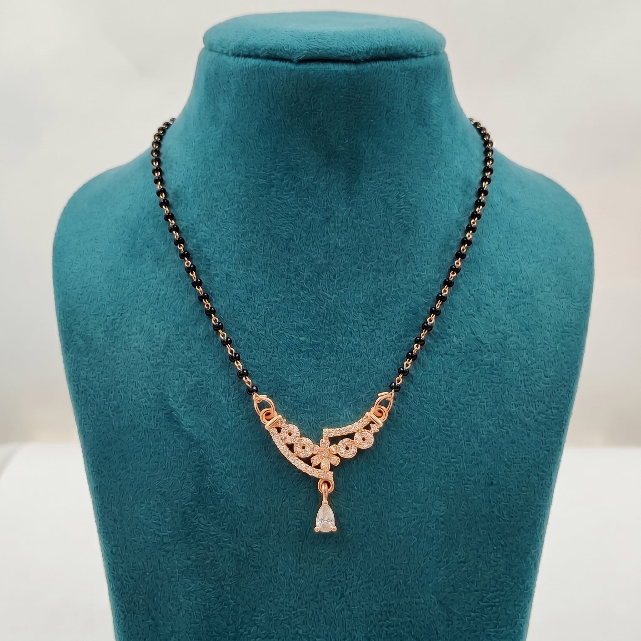 Floral Crystal Drop Mangalsutra GM -21