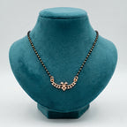 Rose Gold Floral Curve Stone Mangalsutra GM -39