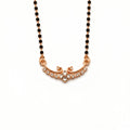 Rose Gold Floral Curve Stone Mangalsutra GM -39