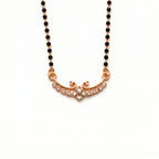 Rose Gold Floral Curve Stone Mangalsutra GM -39