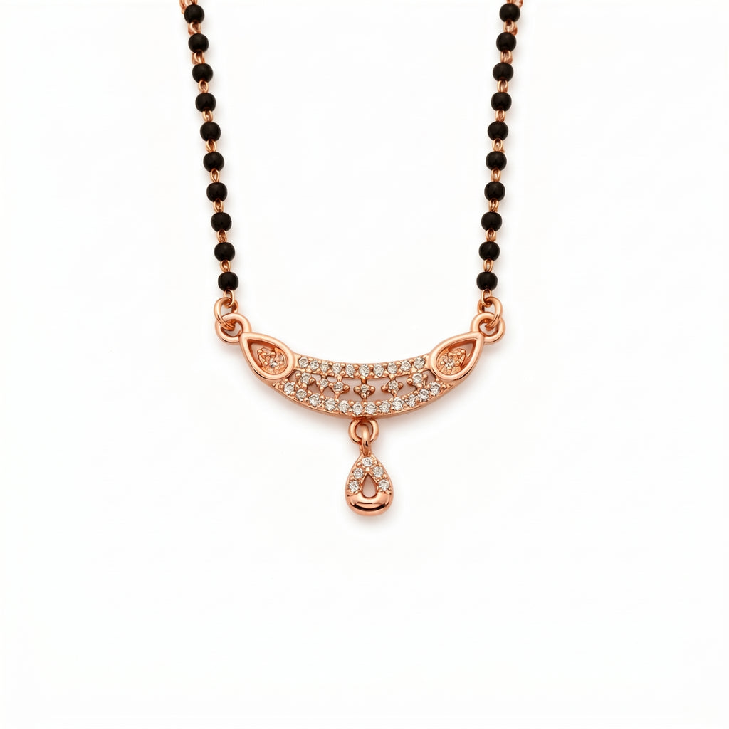 Elegant Rose Gold Drop Mangalsutra GM -22
