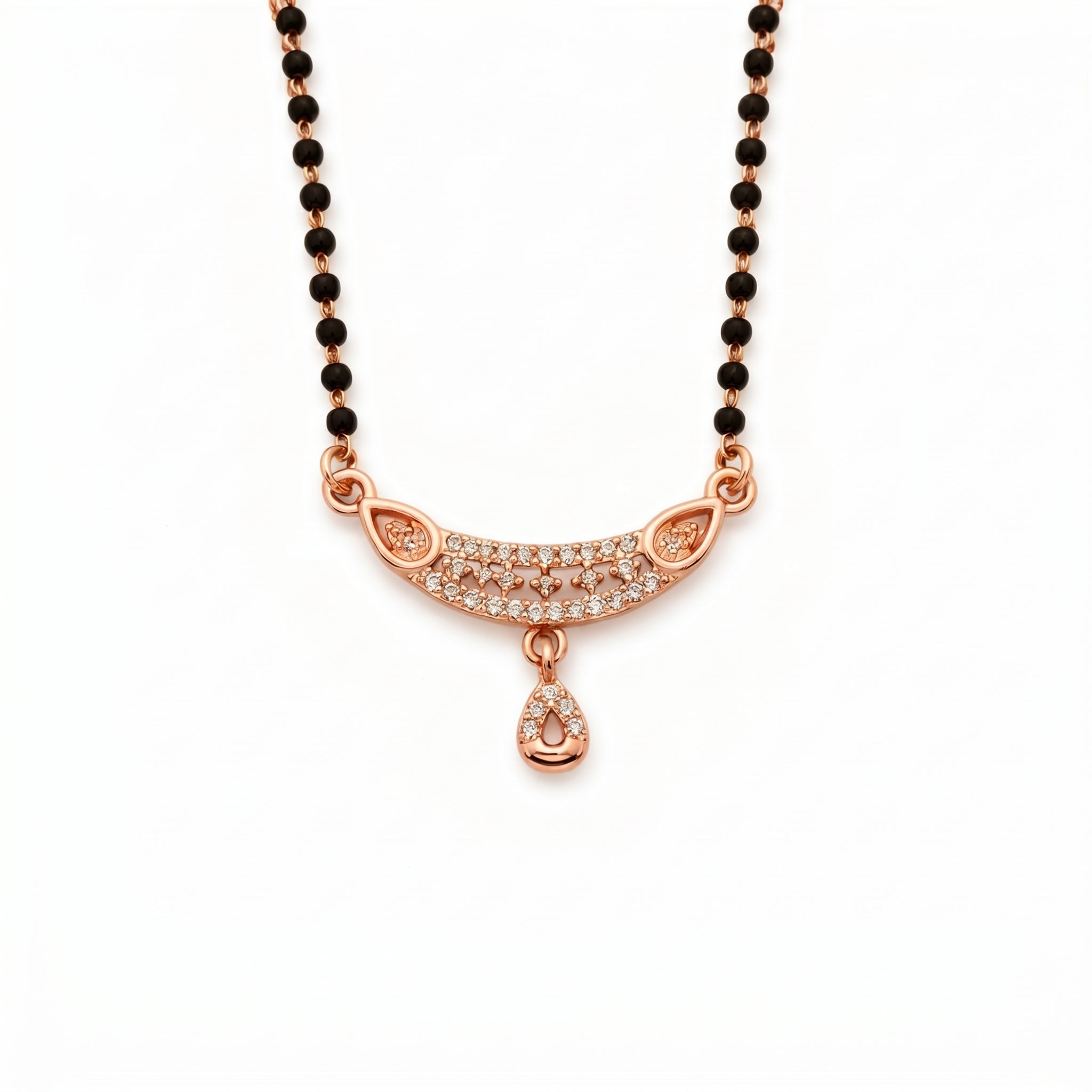 Elegant Rose Gold Drop Mangalsutra GM -22
