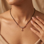 Elegant Rose Gold Drop Mangalsutra GM -22