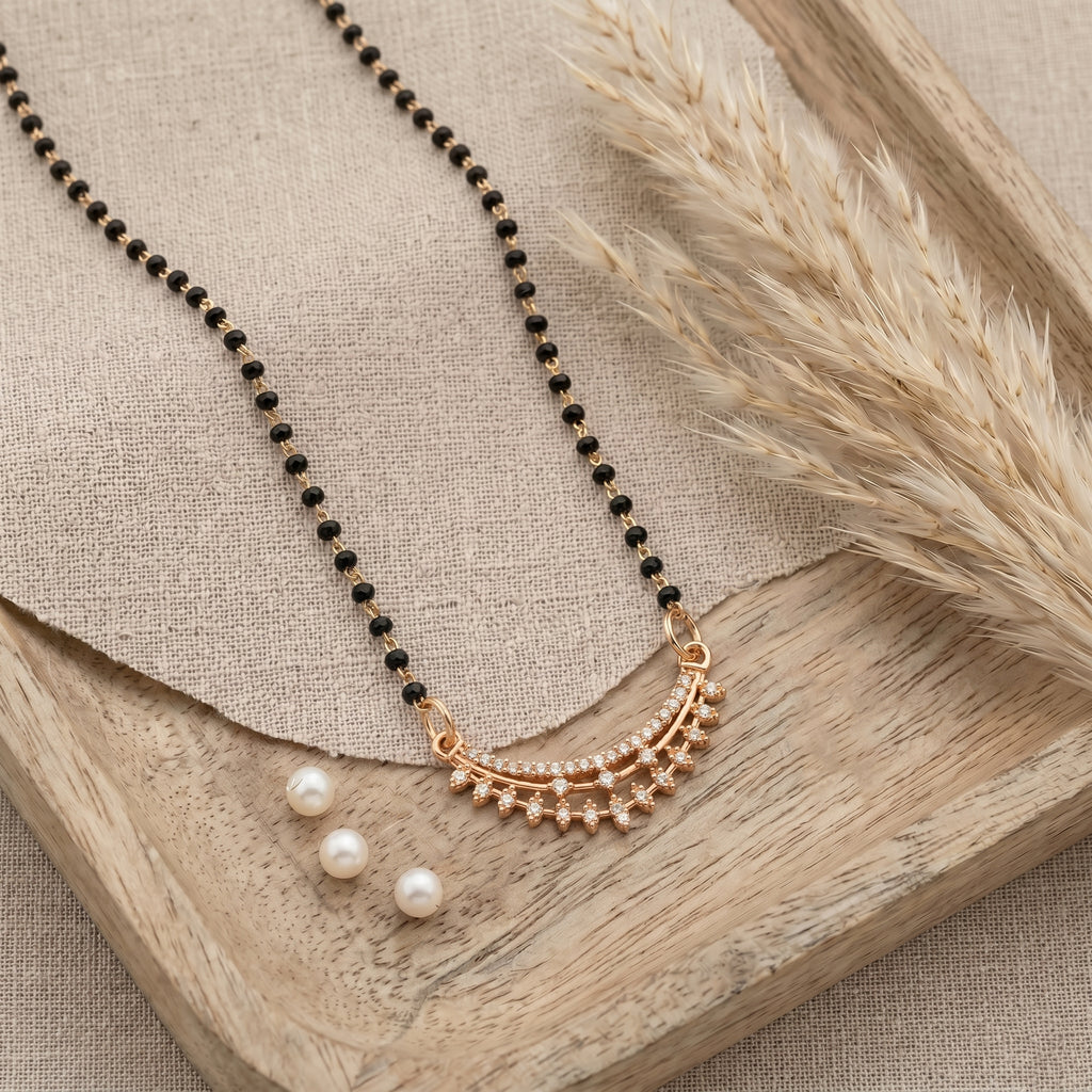 Elegant Gold Beaded Mangalsutra GM -26