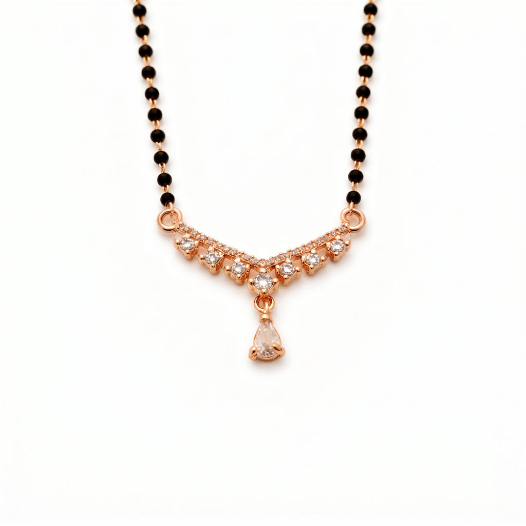Rose Gold Drop Mangalsutra GM -33