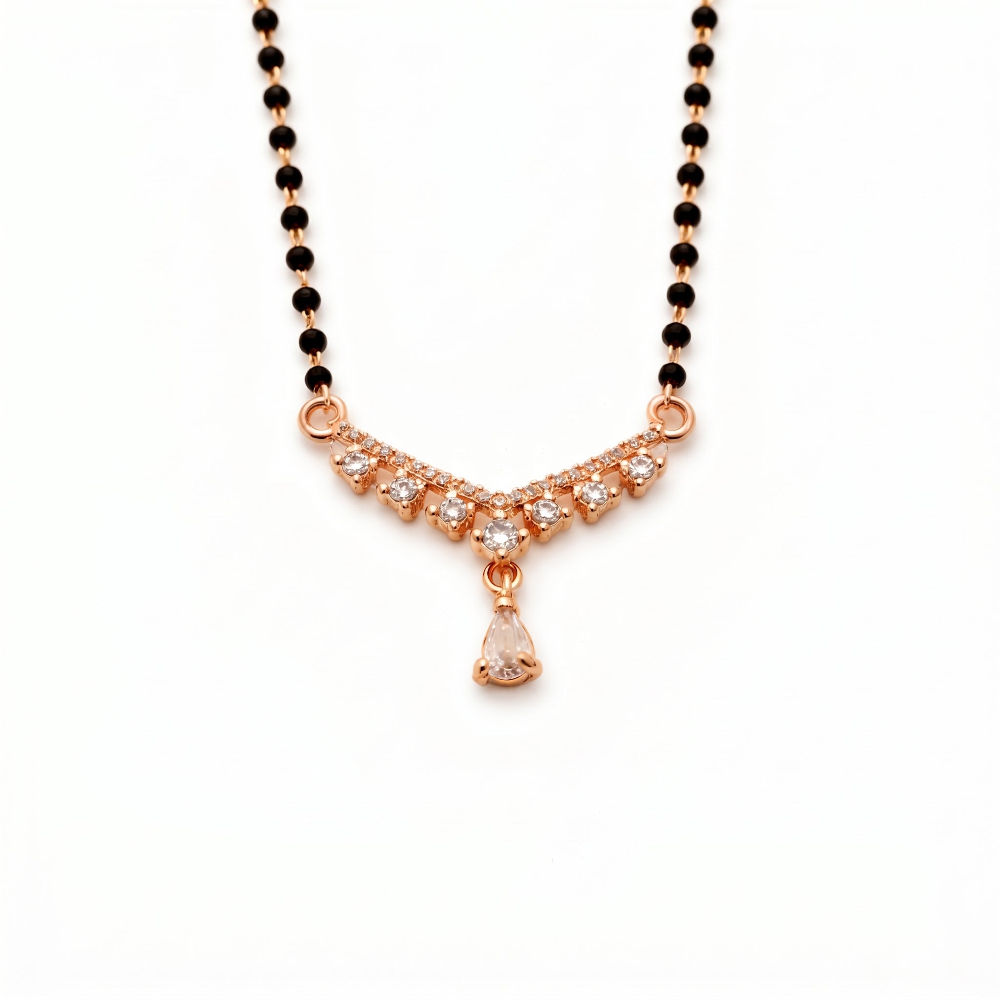 Rose Gold Drop Mangalsutra GM -33