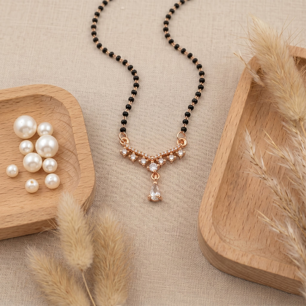 Rose Gold Drop Mangalsutra GM -33