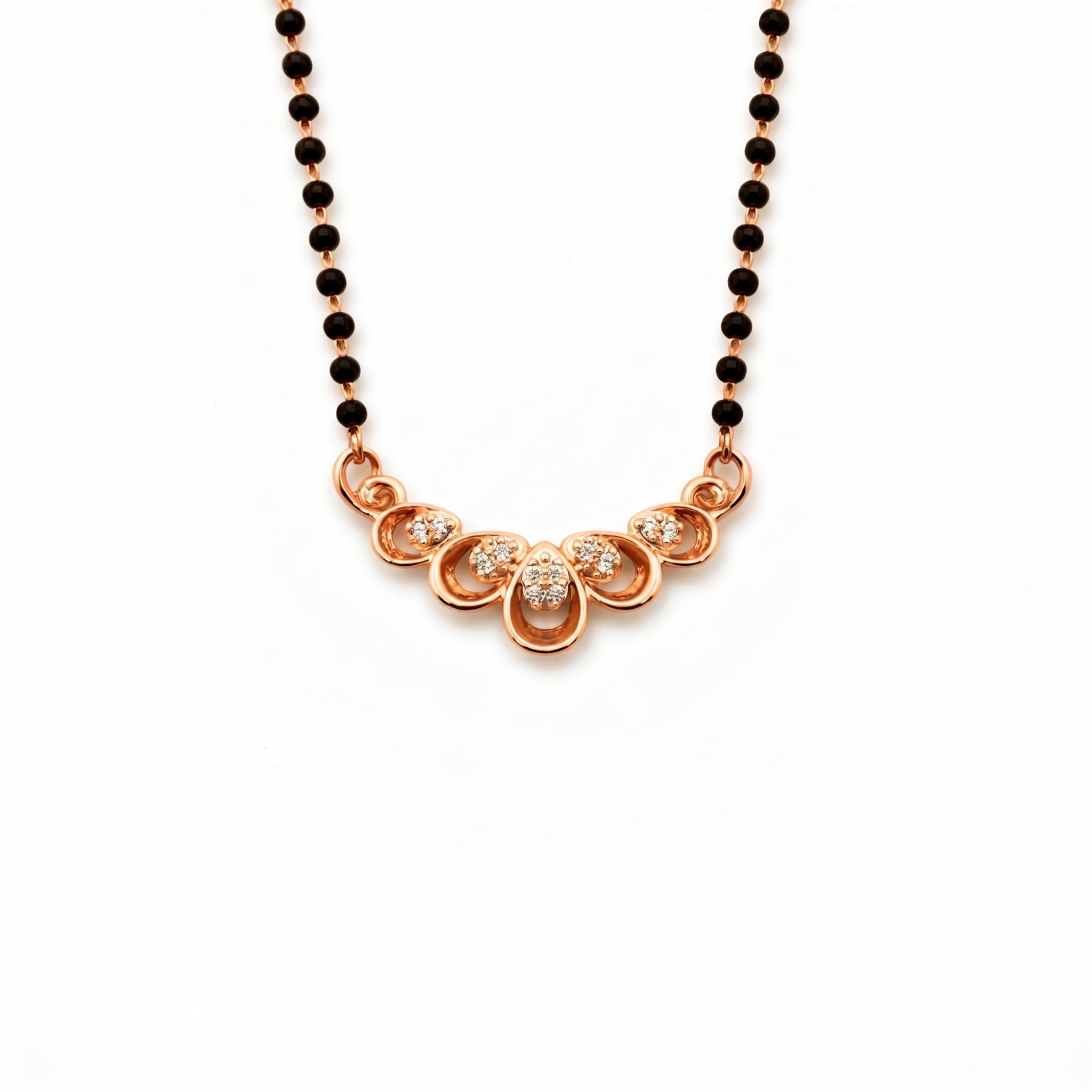 Rose Gold Floral Loop Mangalsutra GM -36