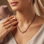 Rose Gold Floral Loop Mangalsutra GM -36