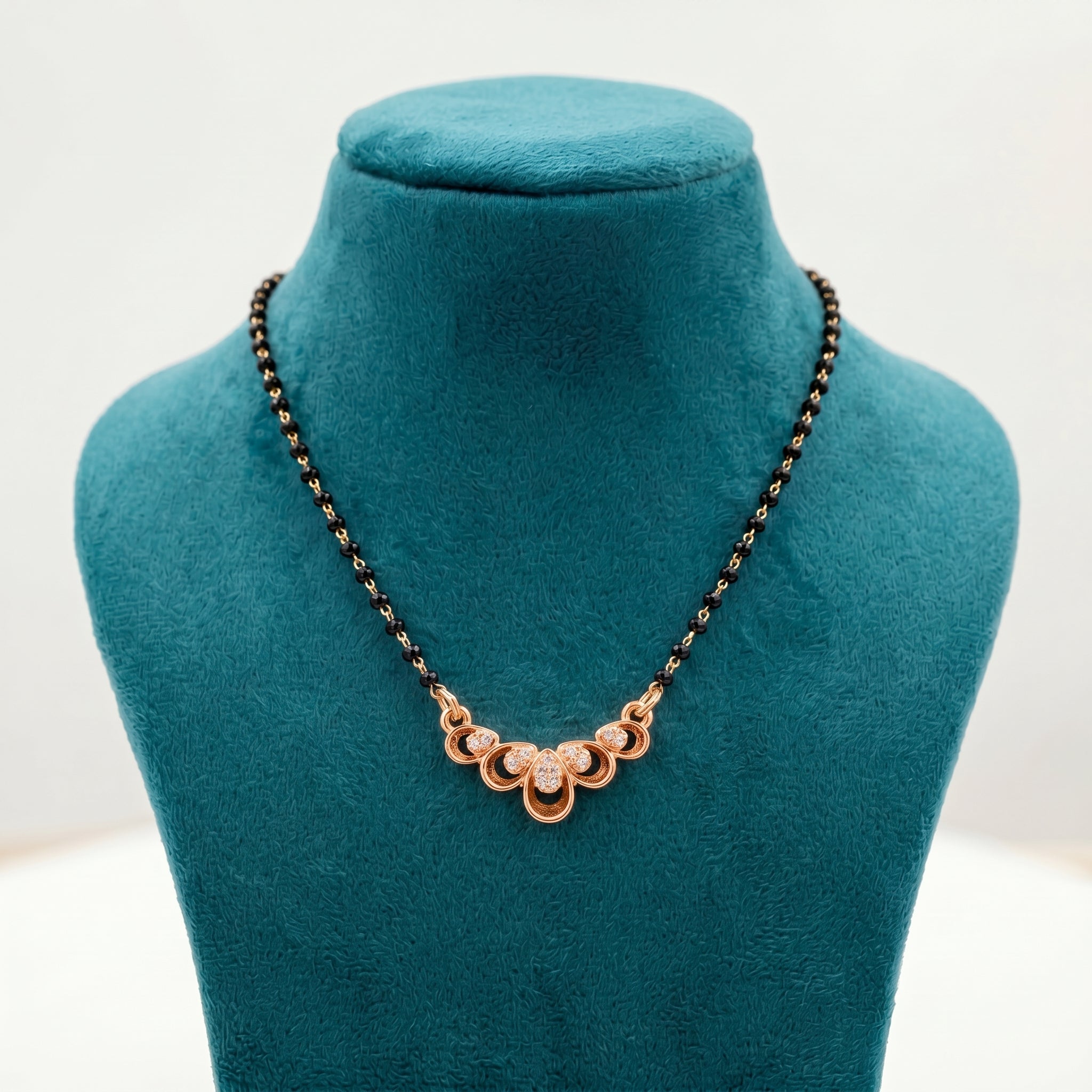 Rose Gold Floral Loop Mangalsutra GM -36