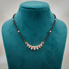 Rose Gold Teardrop Stone Mangalsutra GM -37