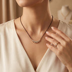 Rose Gold Teardrop Stone Mangalsutra GM -37