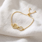 Elegant Bow Crystal Adjustable Bracelet GWB -163